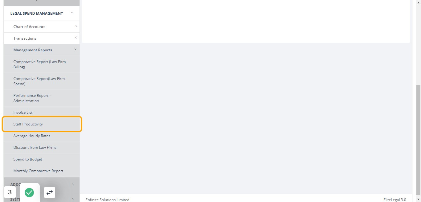 Click on Staff Productivity option