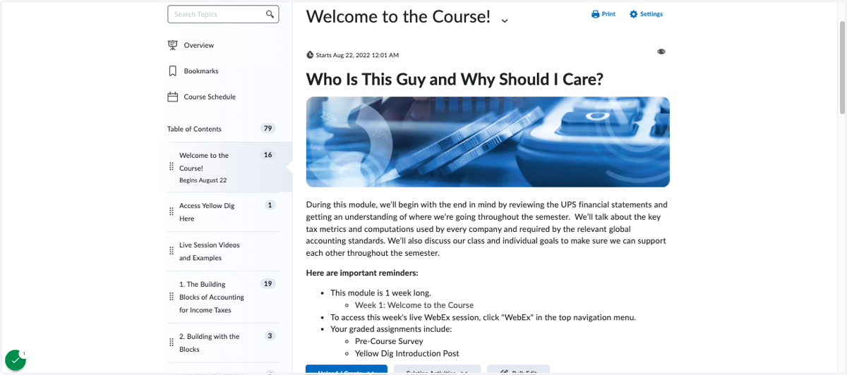 Overview: Tone and language that caters to the student audience