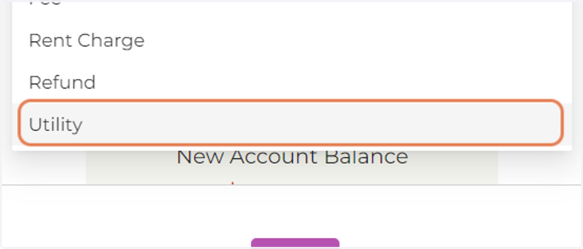 Click on Select Transaction Type. Select Utility.