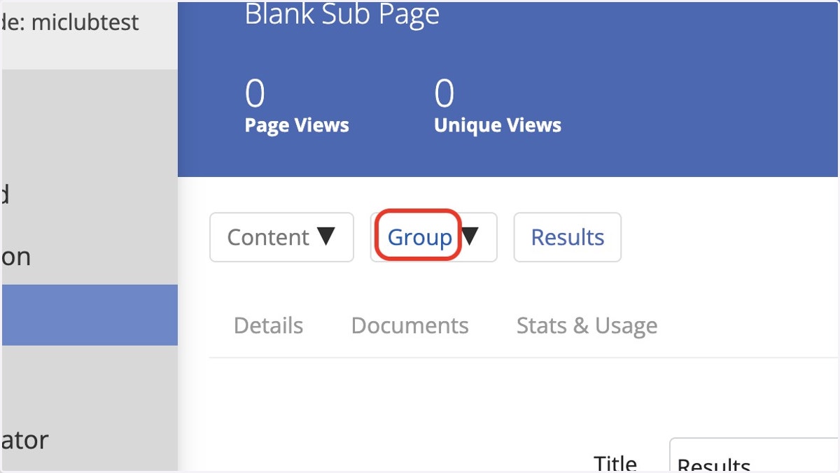 Click on Group