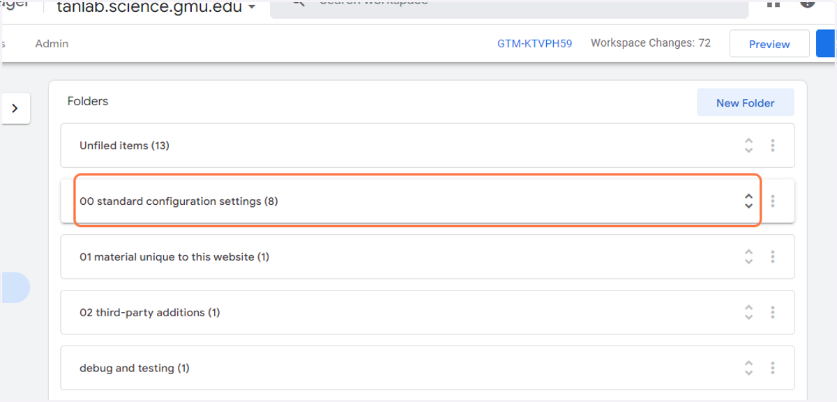 Click to open the folder "00 standard configuration settings"