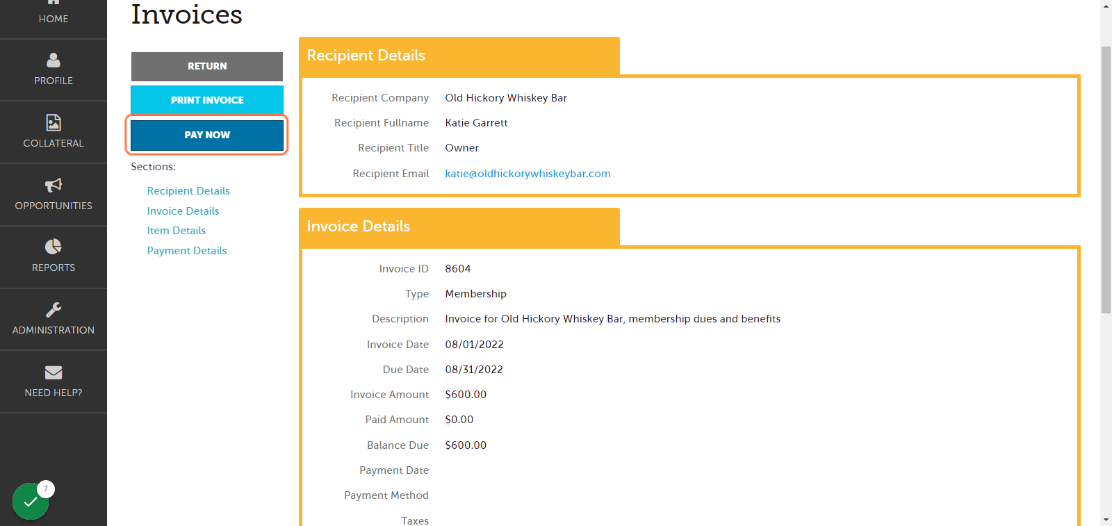 Click on Pay Now and follow the payment instructions.