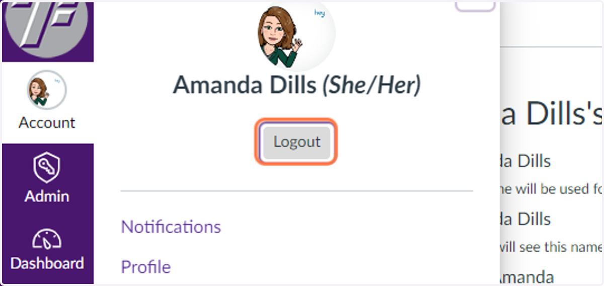Either log out of the student's account switch to a different computer to set up the parent account.