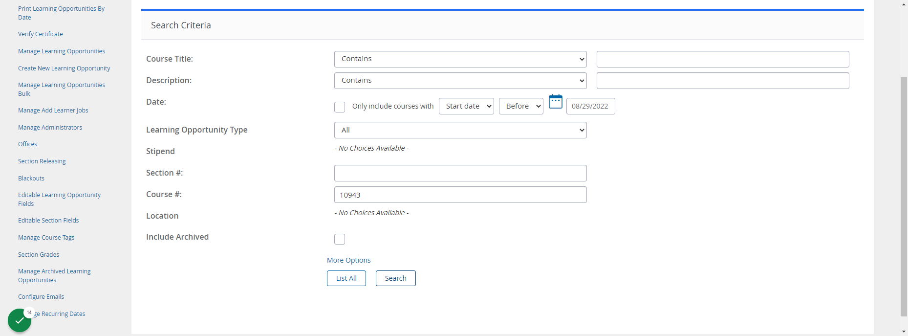 Click on Search