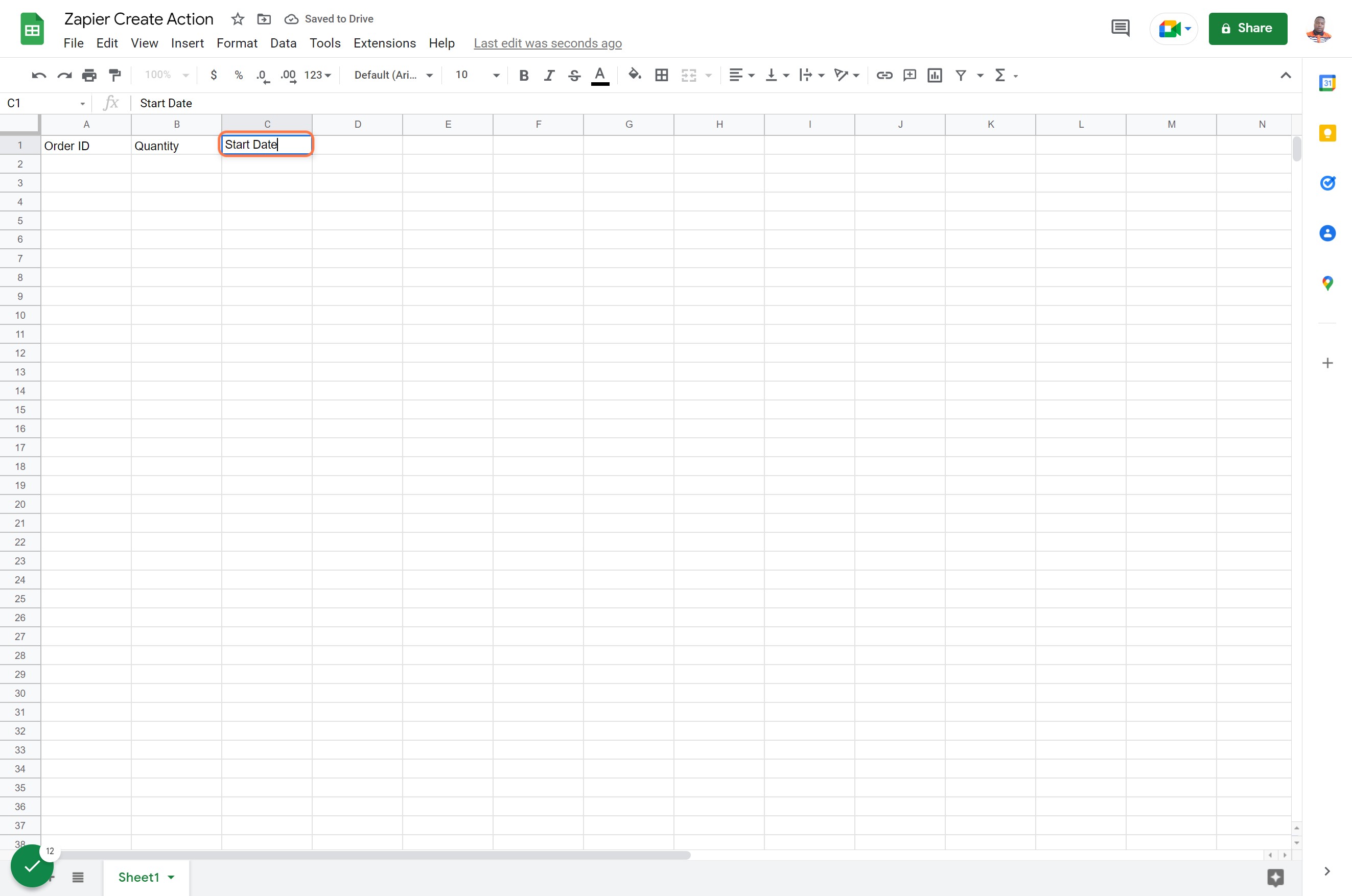 Create Start Date column