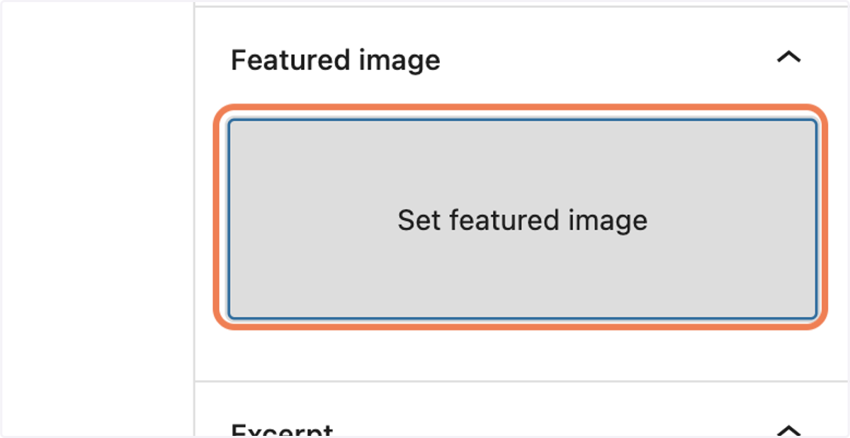 Click on Set featured image