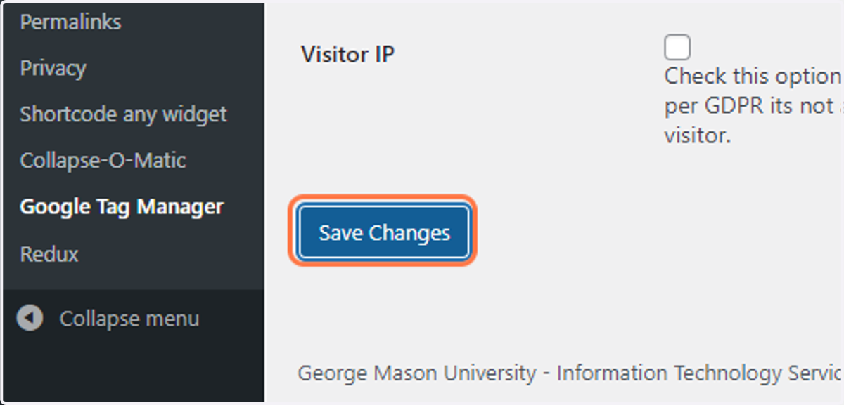 Click on Save Changes