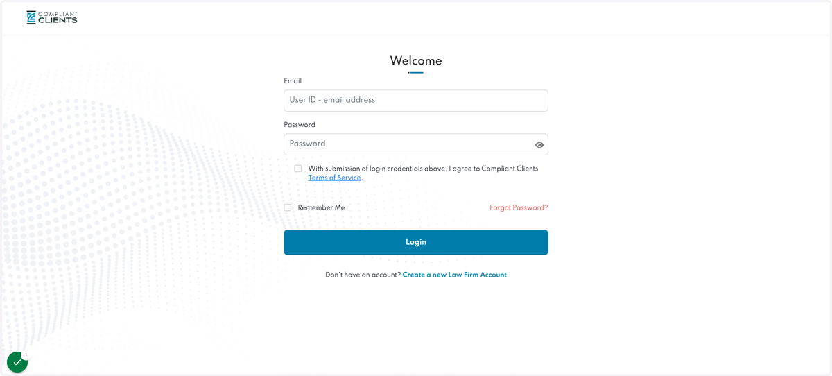 Existing Users log in here