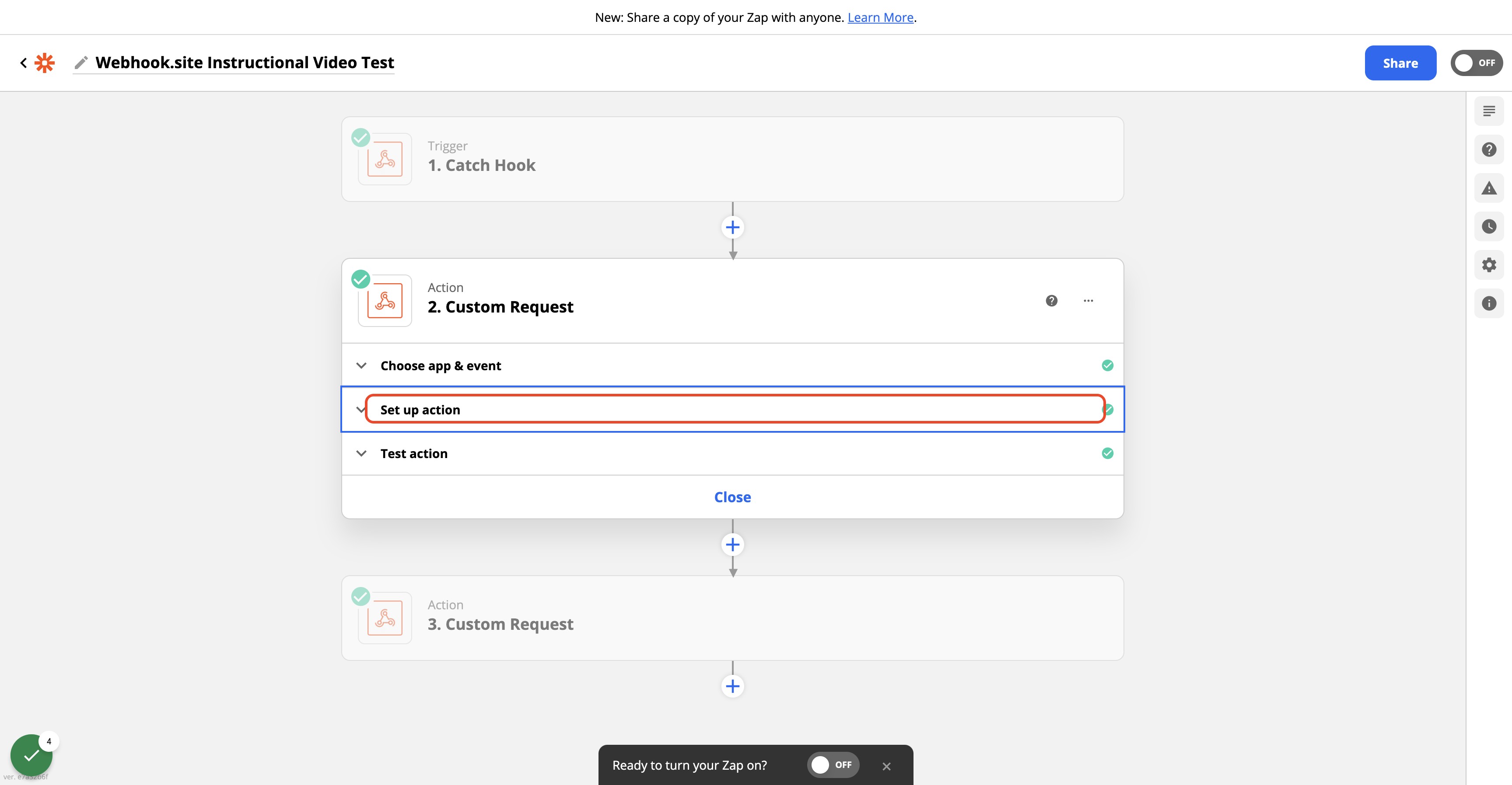 Go to Your Custom Integration like Zapier, or other third-party solution