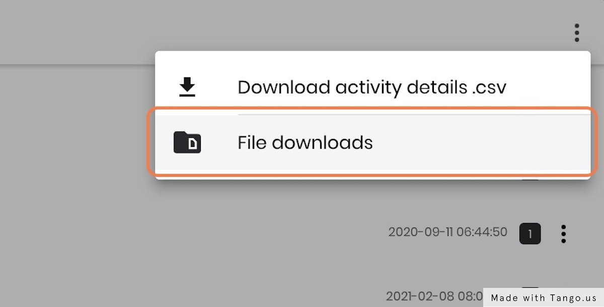 Click on File downloads