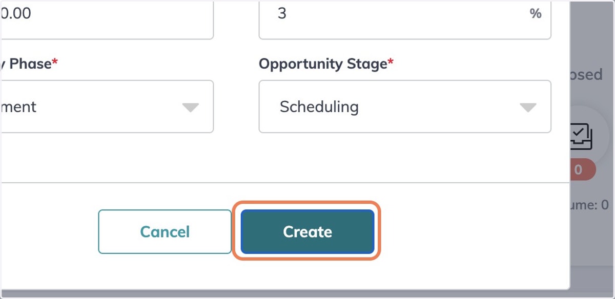Click on Create