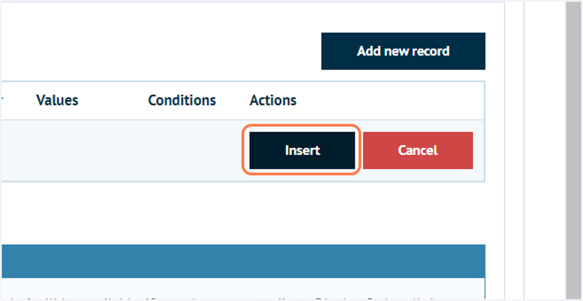 Click on Insert