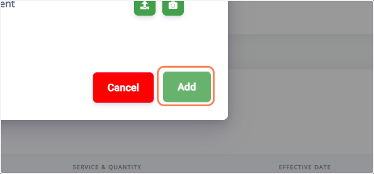 Click on Add, then it will take you back to the main screen. On the main screen a new button will appear next to "add agreement" titled "Request"