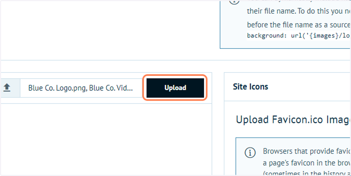 Click on Upload