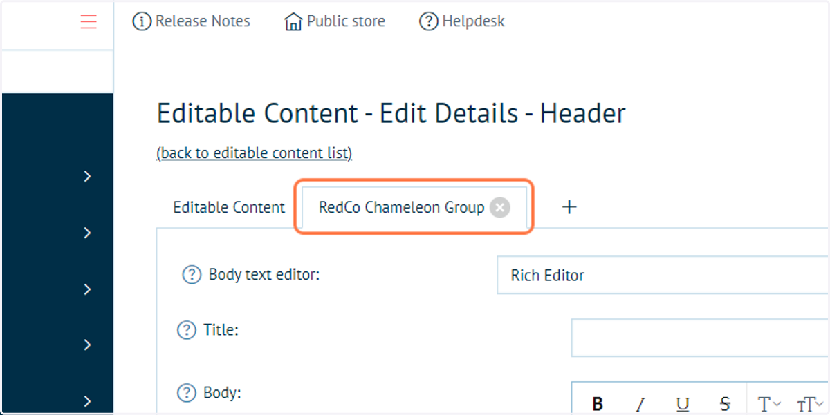 Click on RedCo Chameleon Group