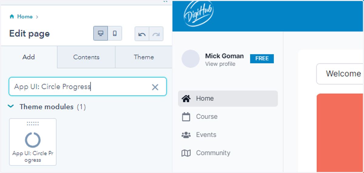 Paste "App UI: Circle Progress" into input