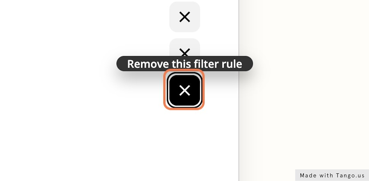 In this case, the test failed because our test example didn't include a phone number. All shipments require a phone number but for the sake of this demo, click the x to remove this filter rule