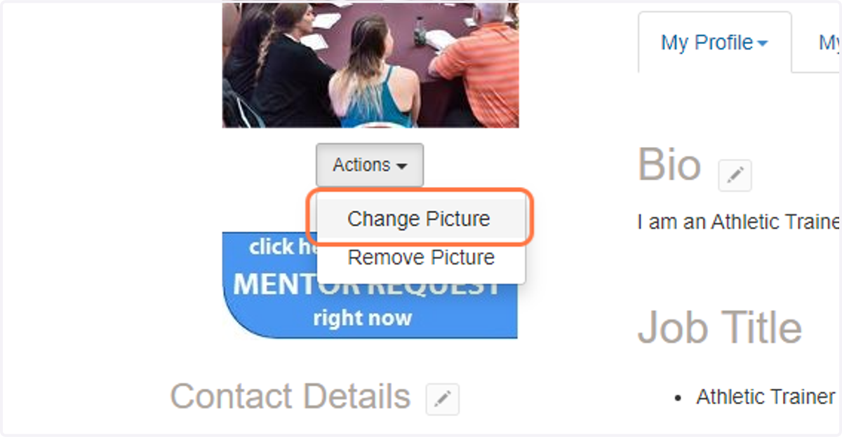 Click on Change Picture