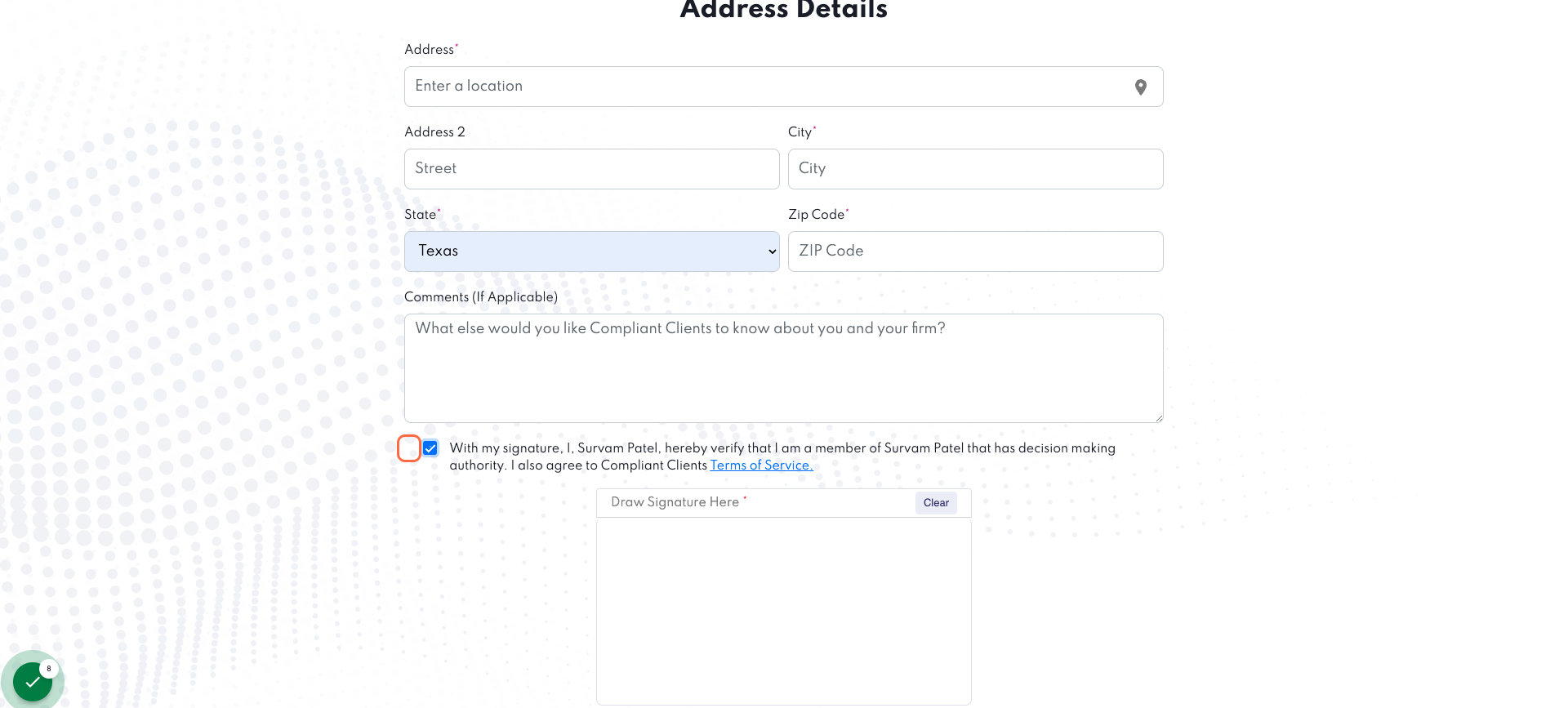 Create Law Firm Account: Enter Law Firm Details