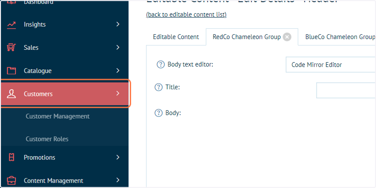 To view these changes, click on Customers