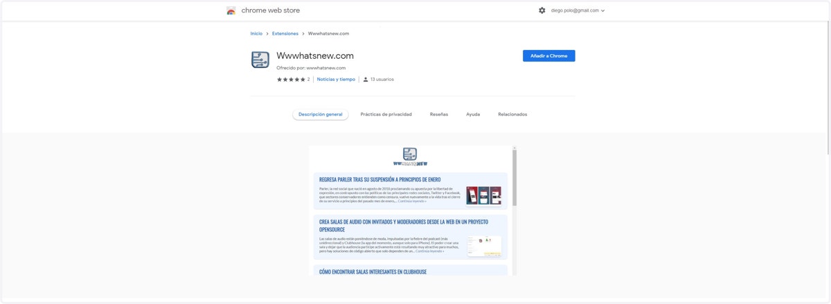 Ve a la Chrome Web Store