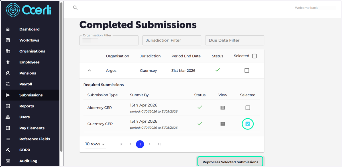 Select the relevant tick box
