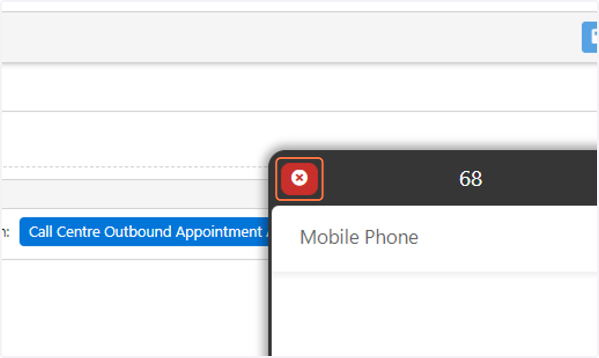 Click on the red cross