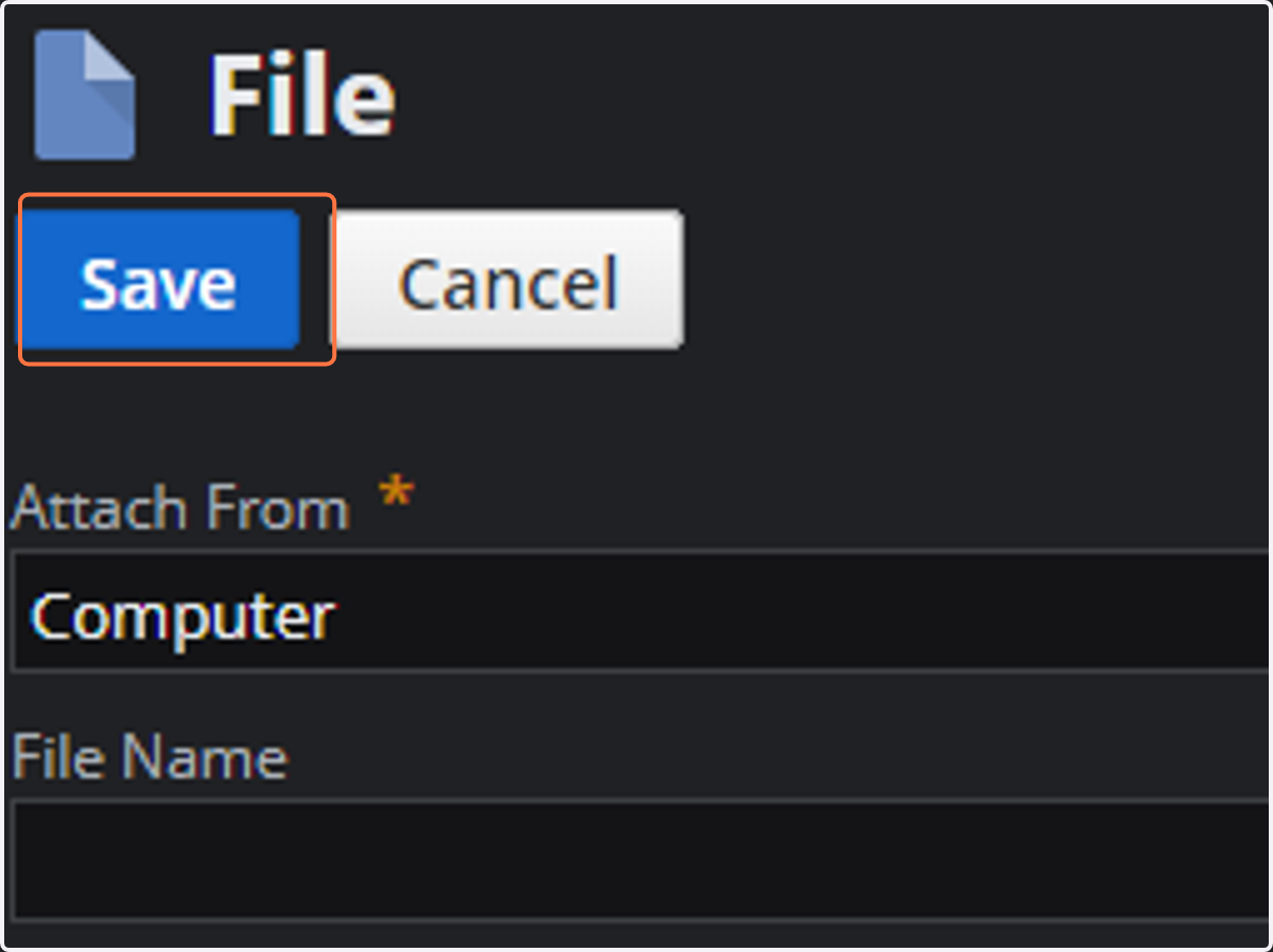 Click on Save