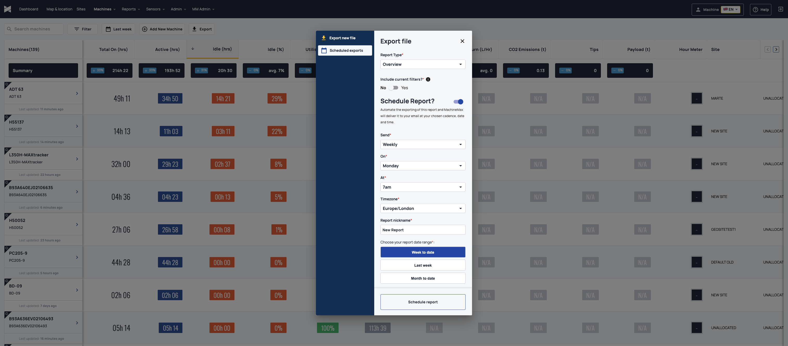 Tailor your reports to suit your business needs with customisable reporting options. Our platform currently supports a range of reporting types, including: Overview, OverviewByShift, Daily, DailyByShift, Focus, Hour Meter, Tips, Geofence Daily, and G