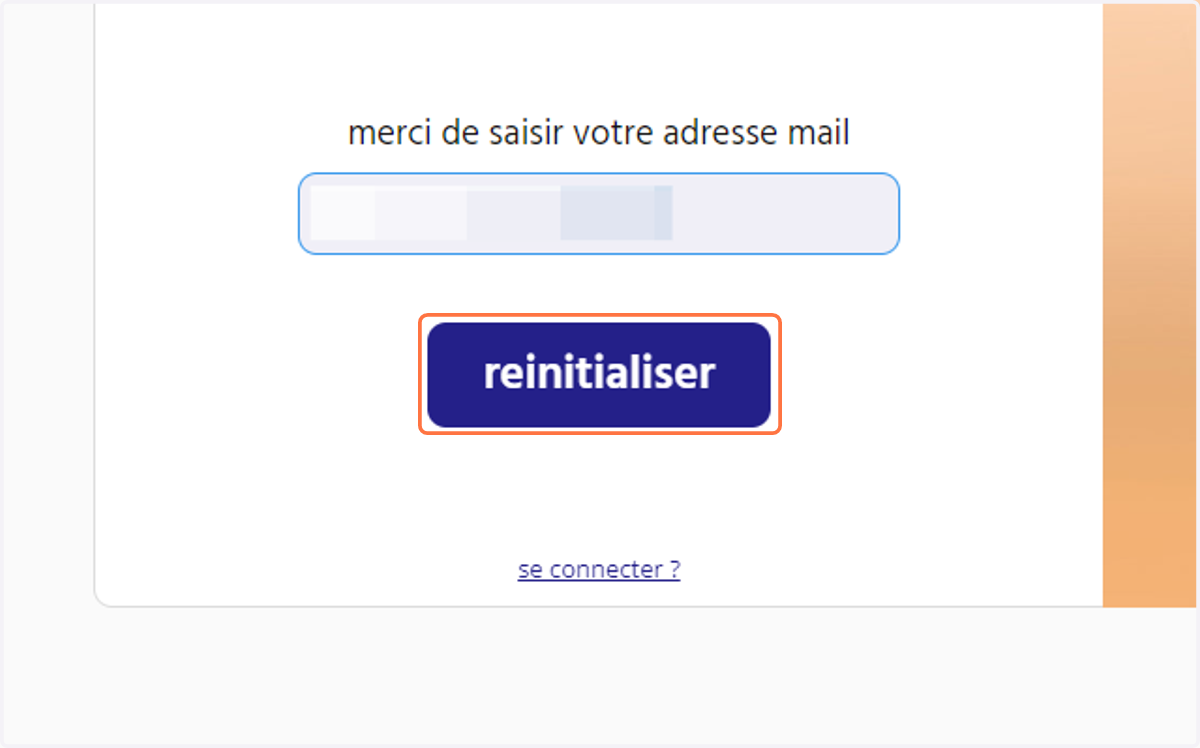 Cliquez sur le bouton "réinitialiser"
