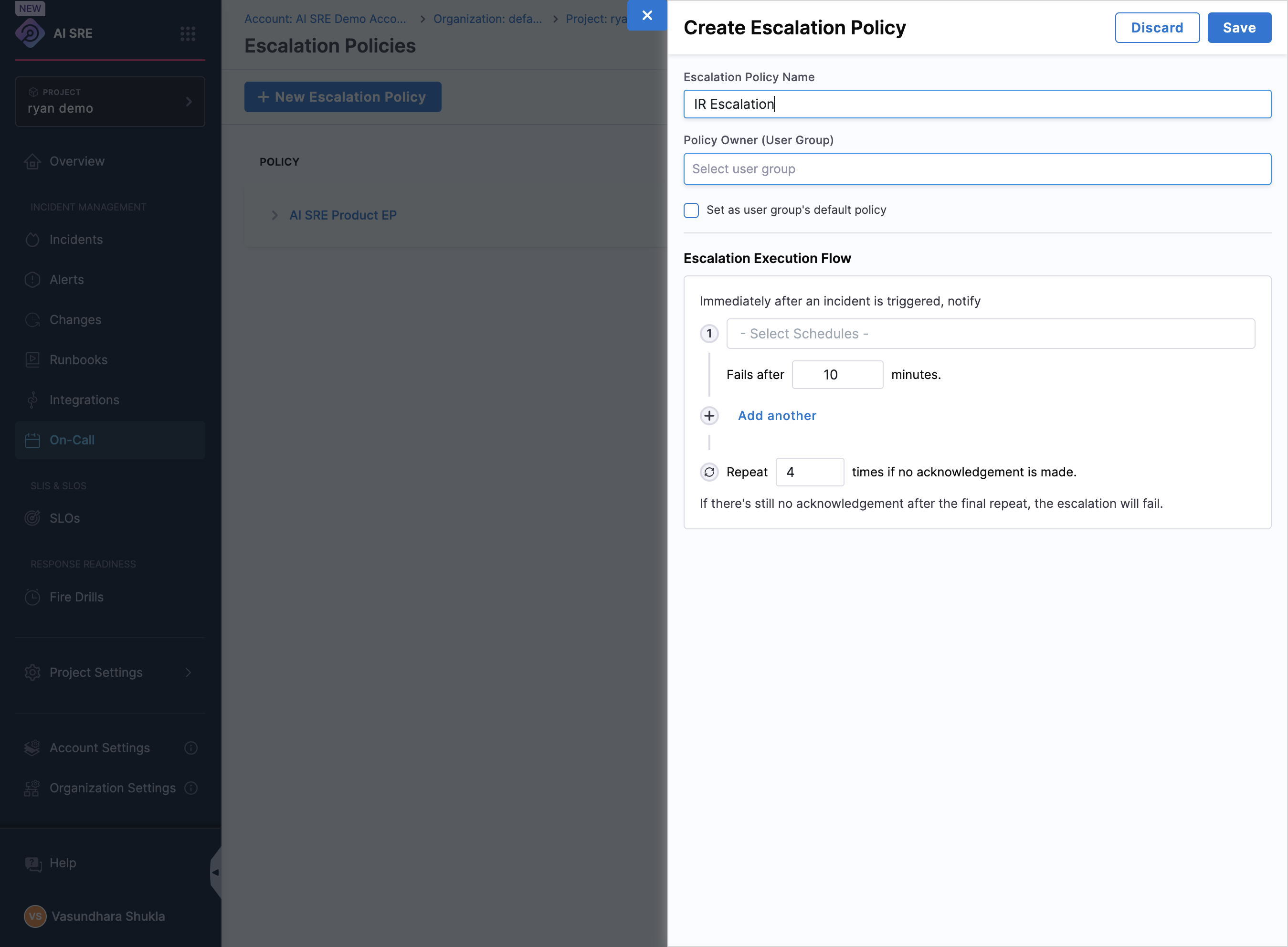Click on Select user group to add the users to the policy