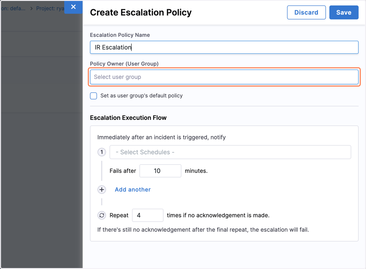 Click on Select user group to add the users to the policy