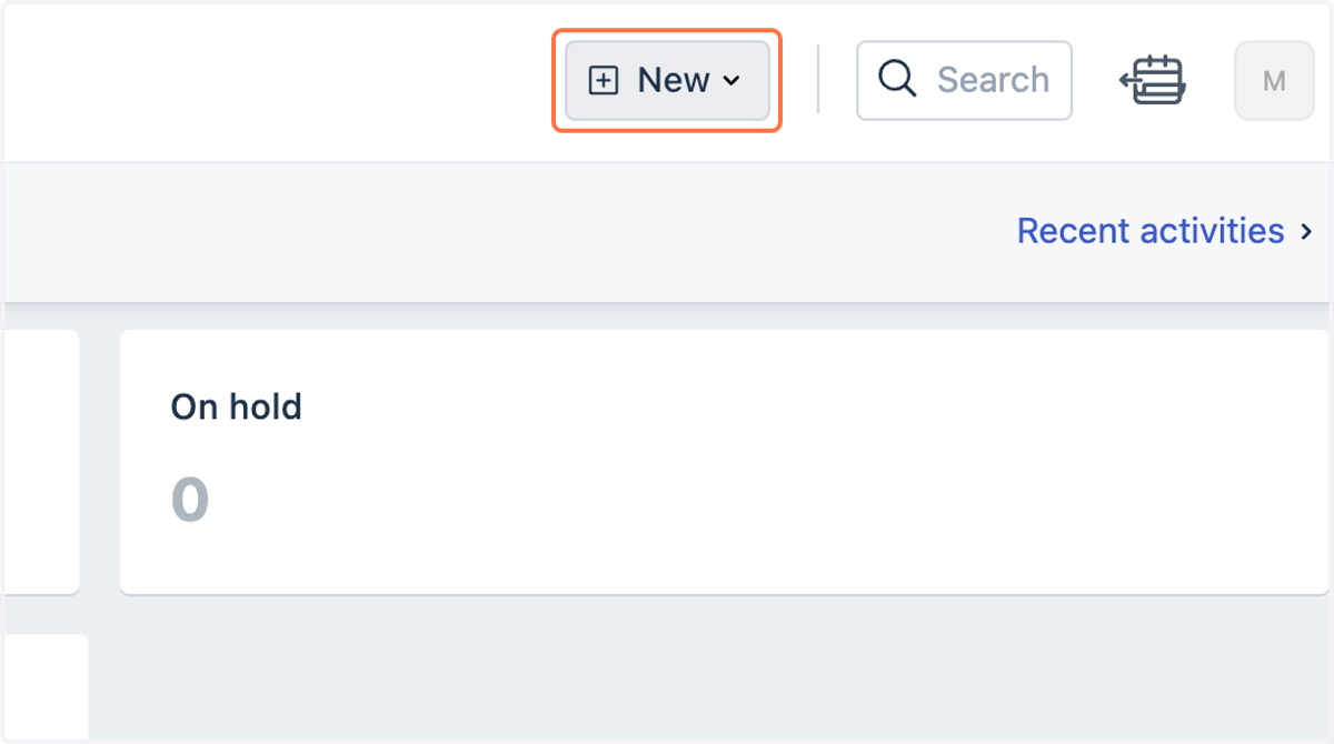Click on New at top right