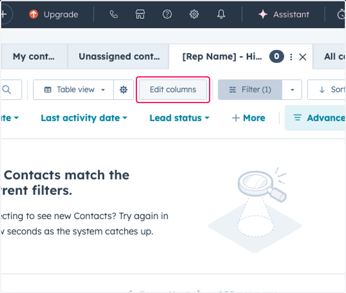 Click on Edit columns