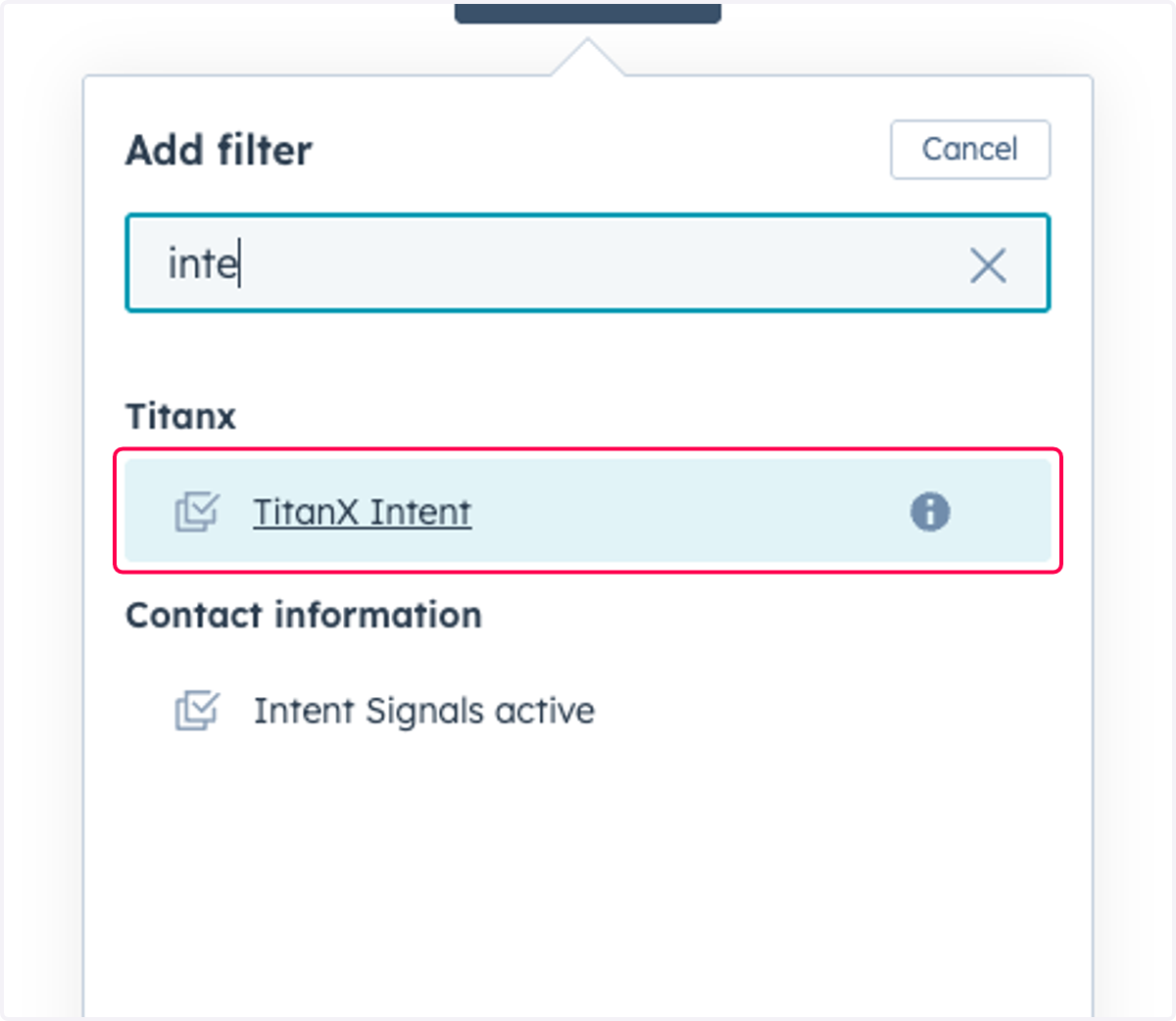 Click on TitanX Intent