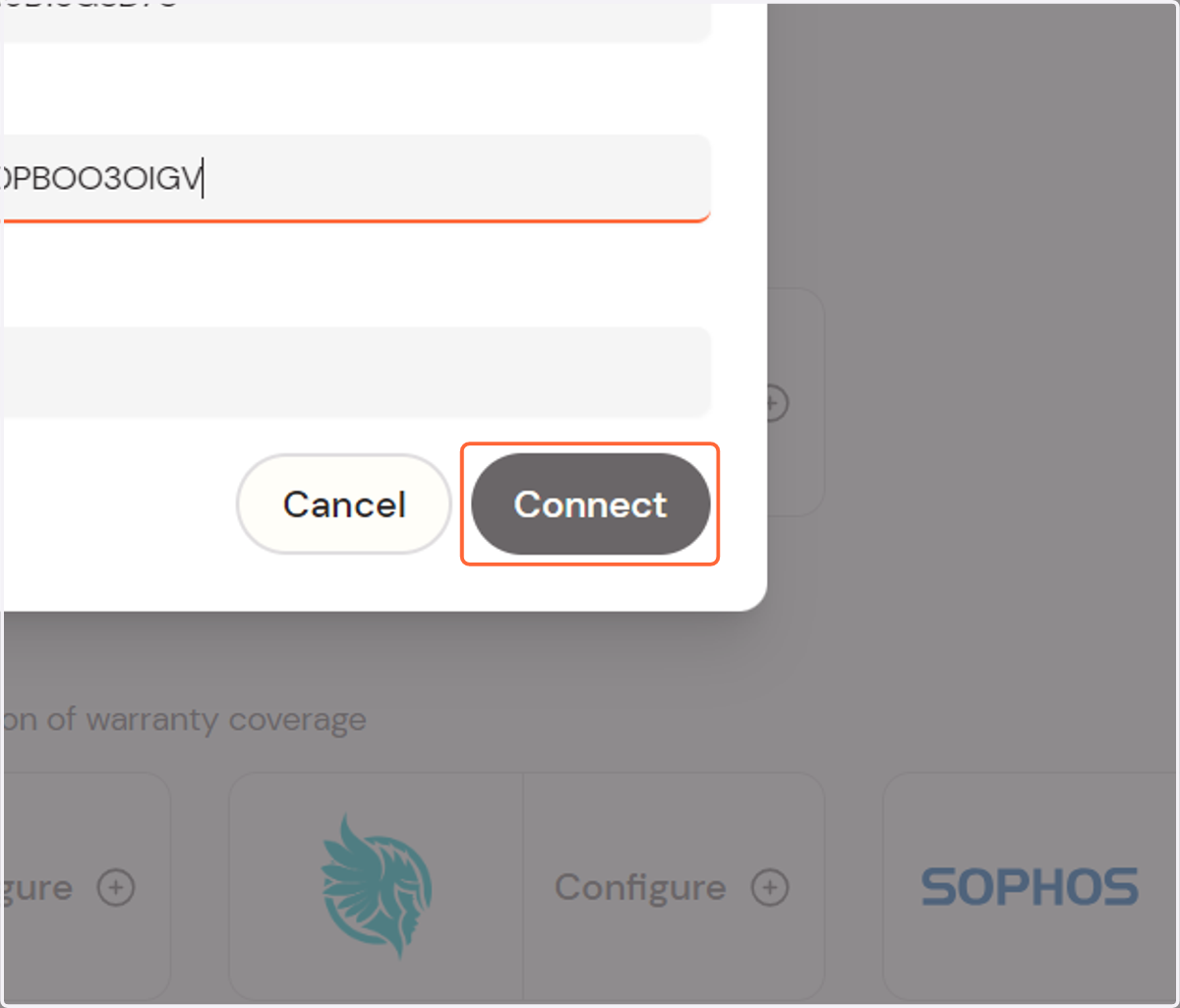 Click on Connect