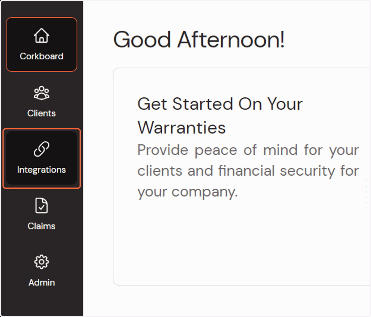 Click on Integrations