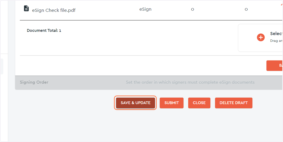Once you are done editing your draft you can choose to SAVE & UPDATE your draft...
