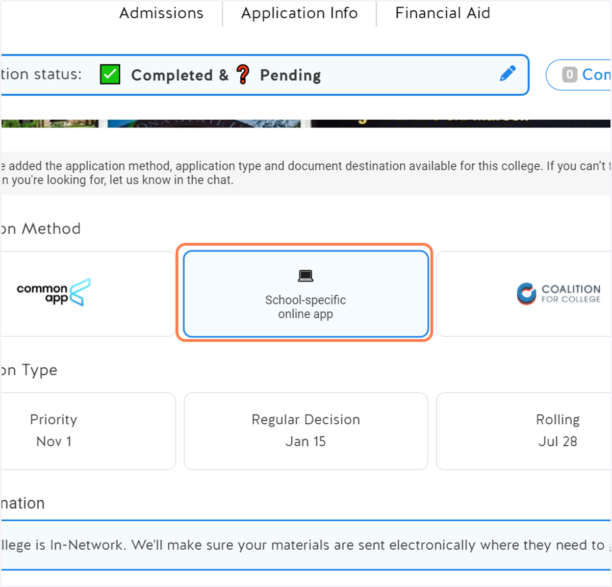 Click on the Application Method