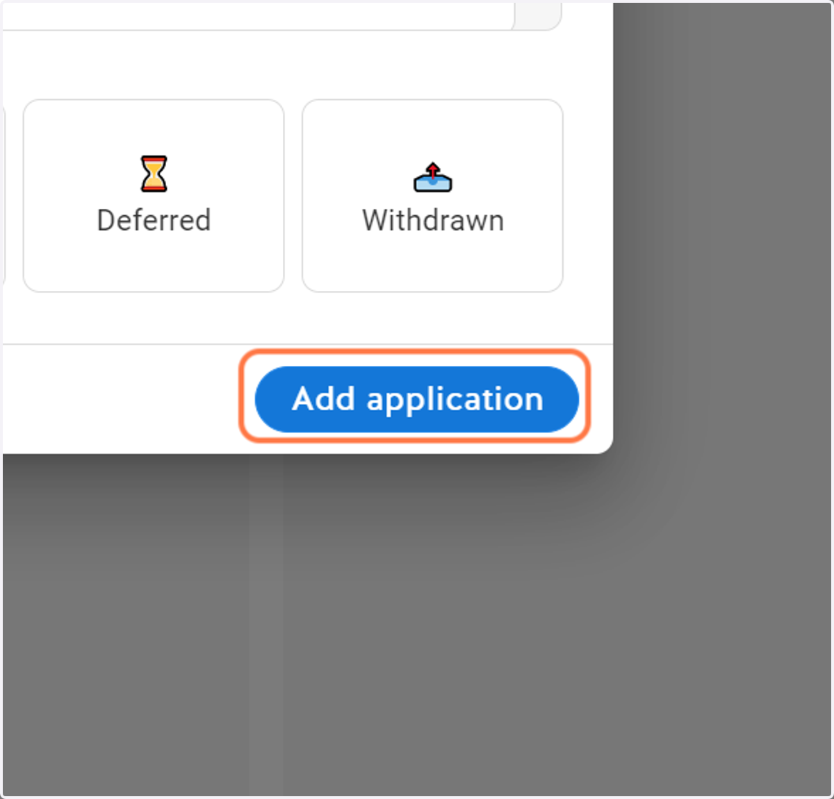 Click on Add application
