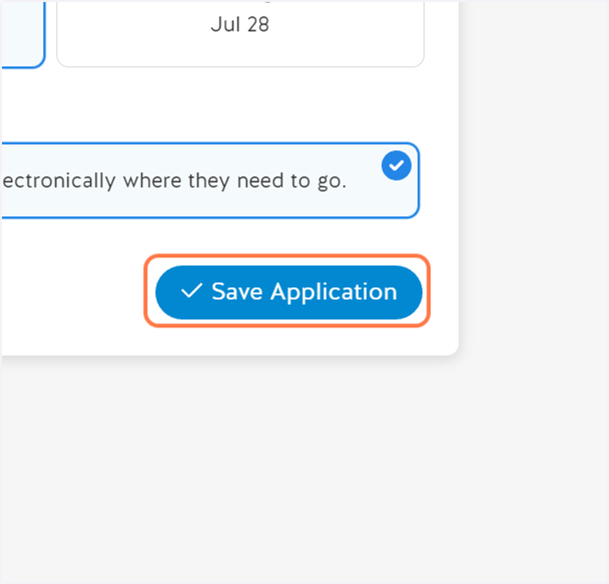 Click on Save Application
