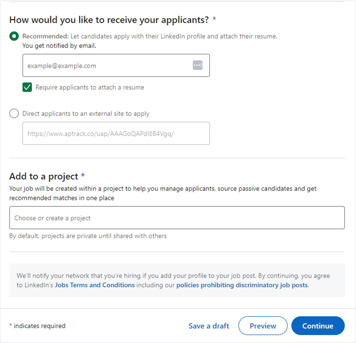 Applicant Delivery & Project