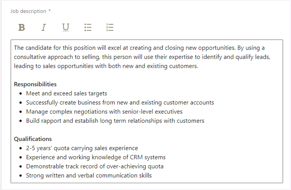 Job Description