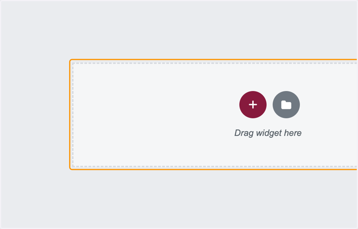 Click and drag your select from the last step into the box Labeled Drag Widget Here