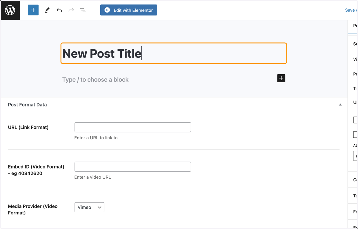 Type your Post title