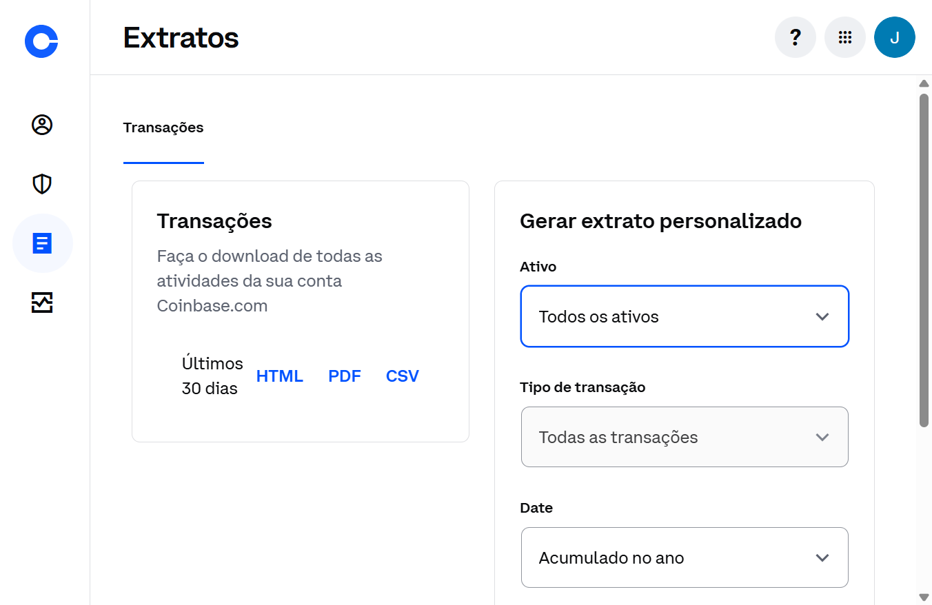 Clique em Todas as transações