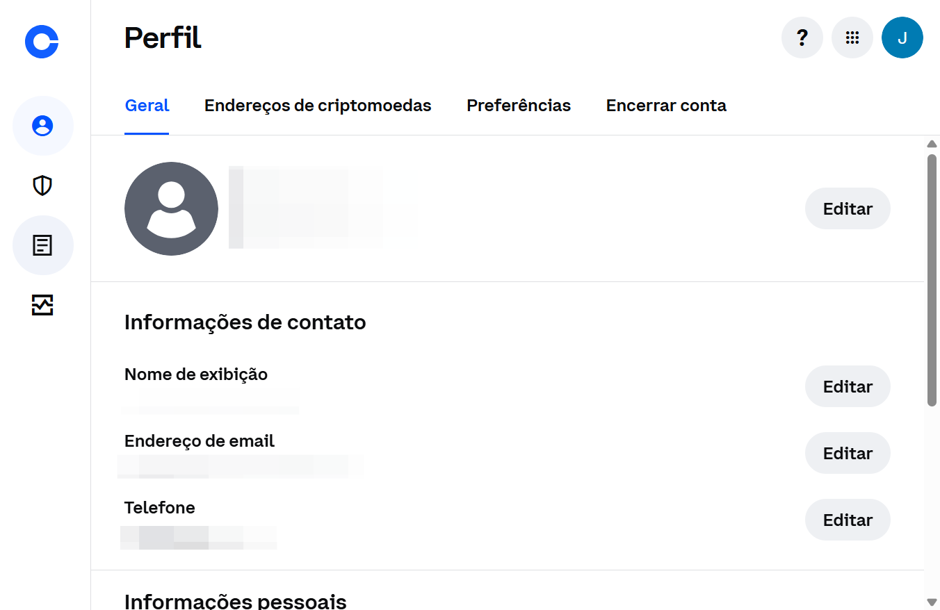 Clique no ícone de Extratos
