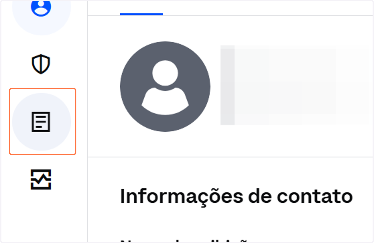 Clique no ícone de Extratos