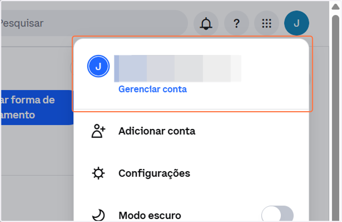 Clique no nome de usuário