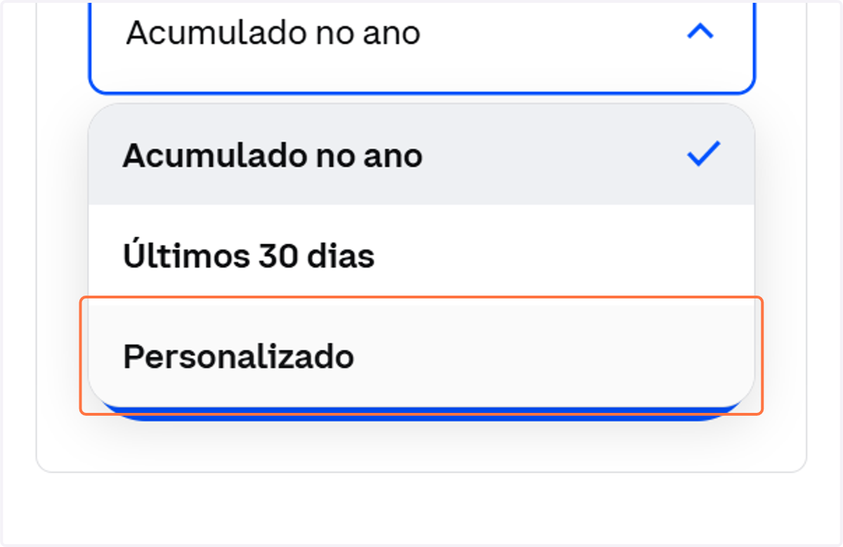 Clique em Personalizado